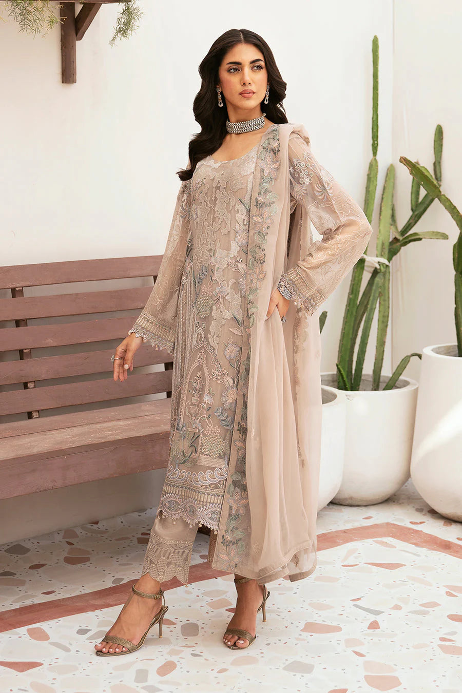 RAMSHA Unstitched Suits Chiffon Collection Vol.26 and Pakistani Dresses at RJ Attire