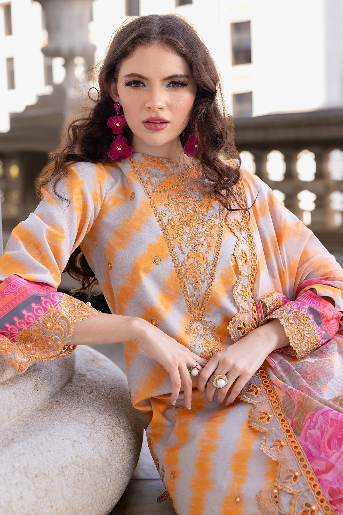 Charizma Aghaz e Nou AG5-07 3-PC Unstitched Embroidered Lawn Collection