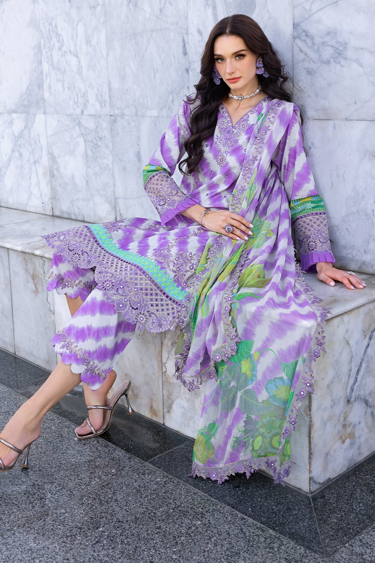 Charizma Aghaz e Nou AG5-02 3-PC Unstitched Embroidered Lawn Collection