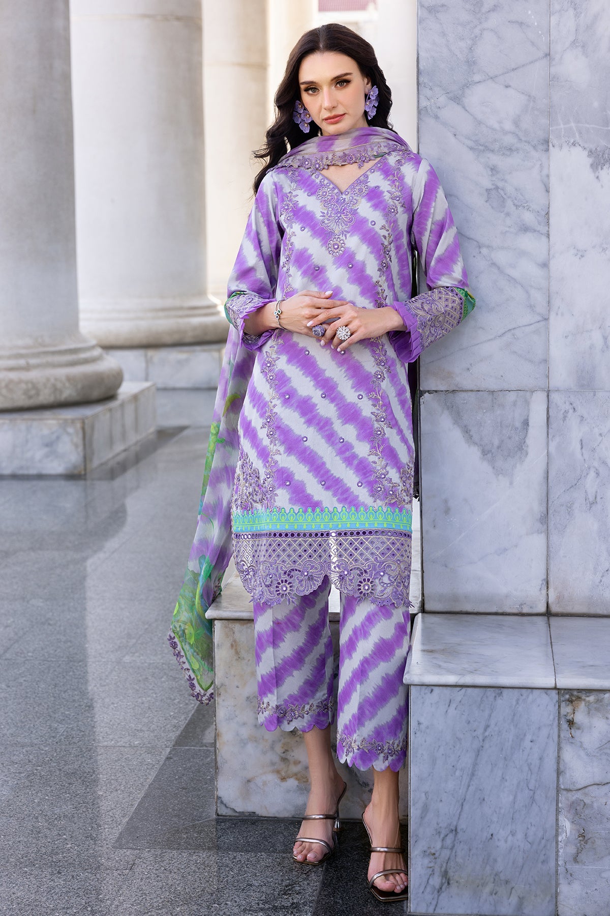 Charizma Aghaz e Nou AG5-02 3-PC Unstitched Embroidered Lawn Collection