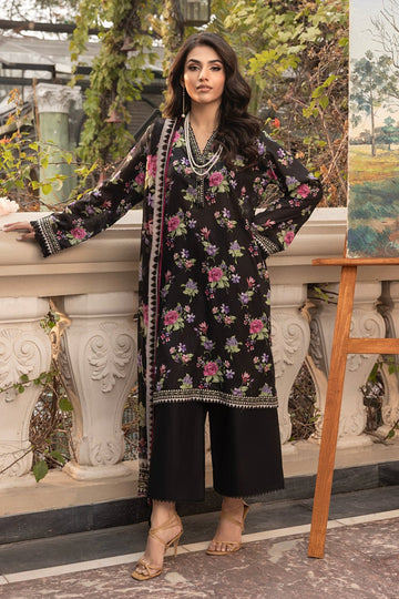 Lakhany Komal LG-MM-0305 03 Piece Unstitched Printed With Printed Chiffon Dupatta