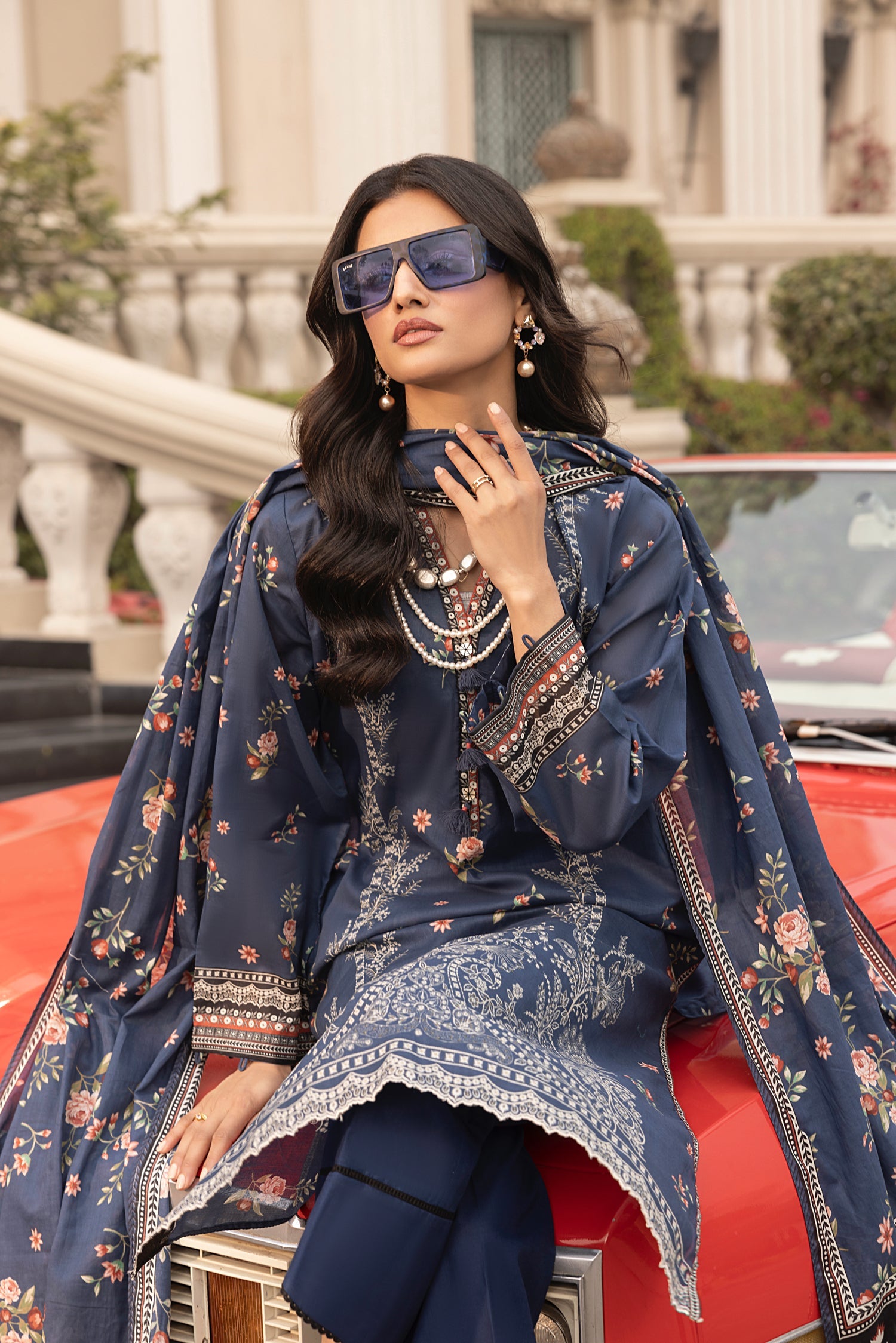 Lakhany Komal LG-MM-0262 03 Piece Unstitched Printed With Printed Textured Lawn Dupatta