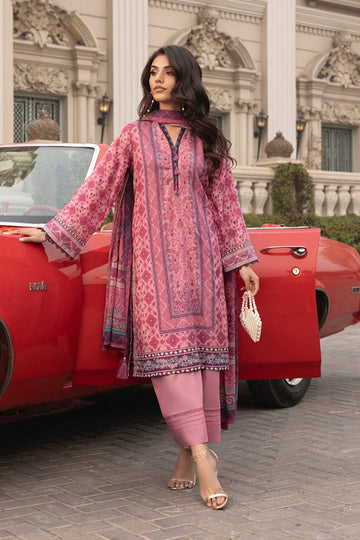 Lakhany Komal LG-RL-0166 03 Piece Unstitched Printed With Printed Textured Lawn Dupatta