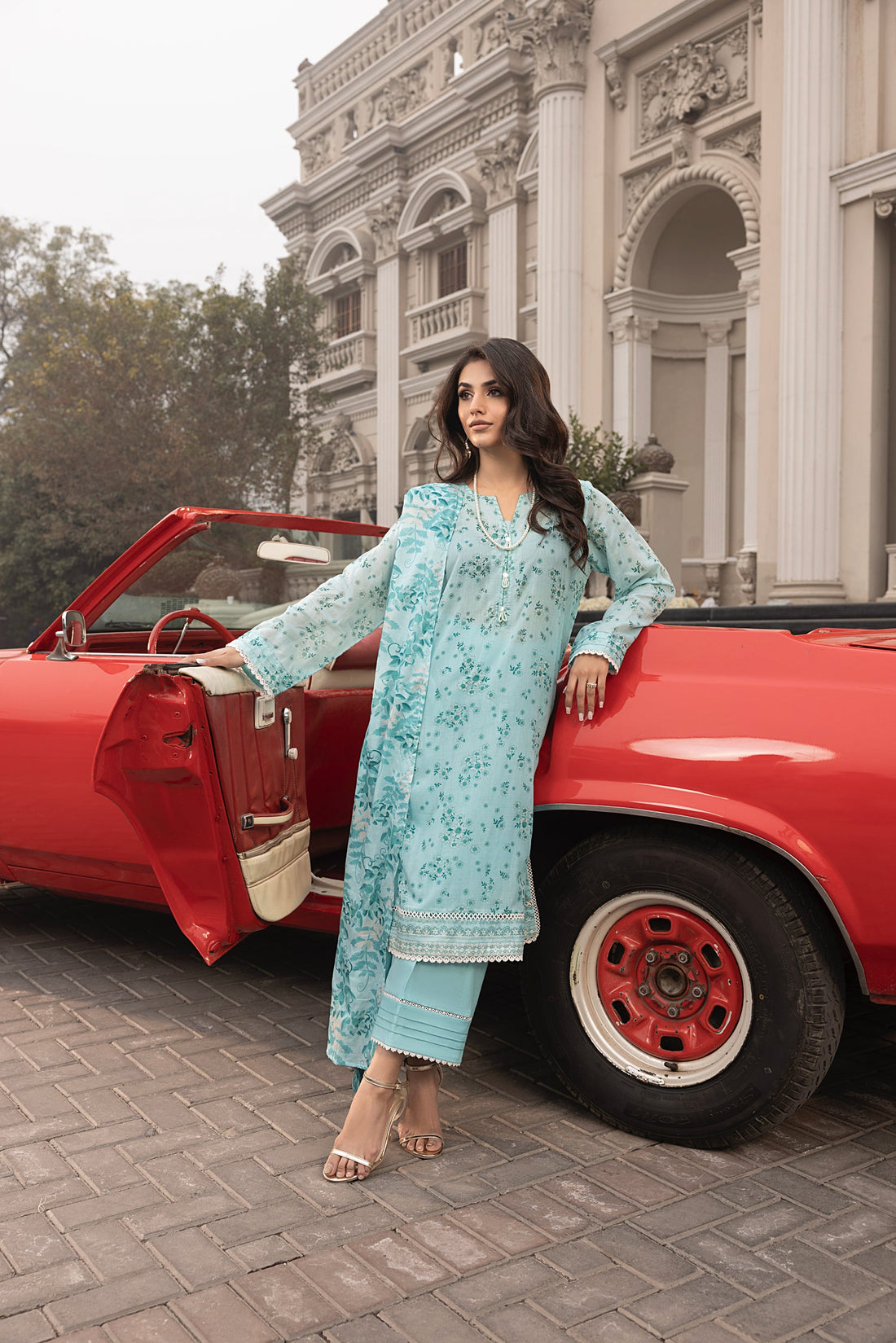 Lakhany Komal LG-MM-0263 03 Piece Unstitched Printed With Printed Textured Lawn Dupatta