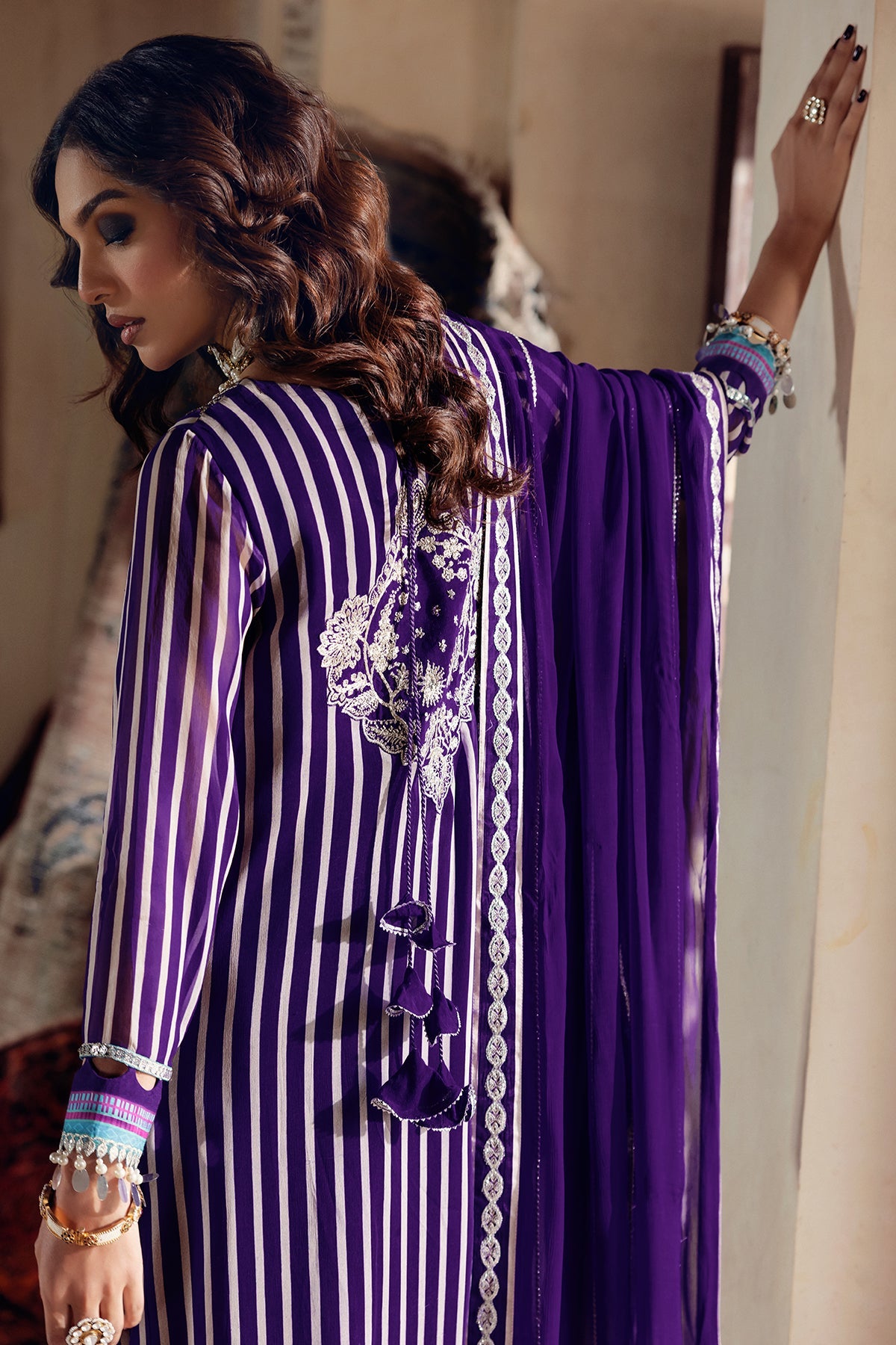 Charizma Vasal V3 2025 3-PC Unstitched Luxury Chiffon Collection VSL5-21