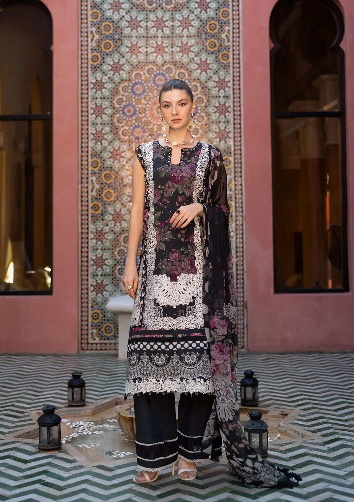 ELAF SIGNATURE COLLECTION 2025 ETS-02B PROM NIGHT - EMBROIDERED LAWN COLLECTION