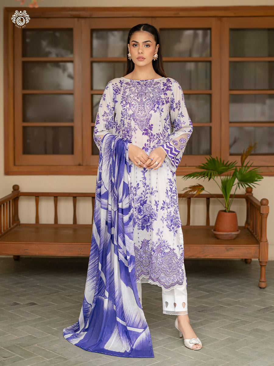 Gulljee Kroma GKRM2402A7 | Embroidered Unstitched 3 Piece Collection