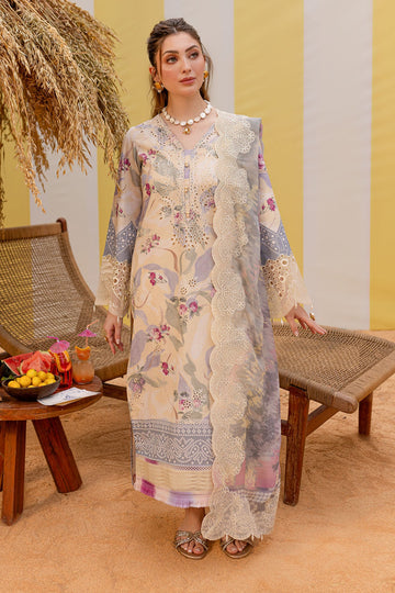 Nureh Gardenia NSG-177 Embroidered Lawn Collection With Embroidered Chiffon Dupatta