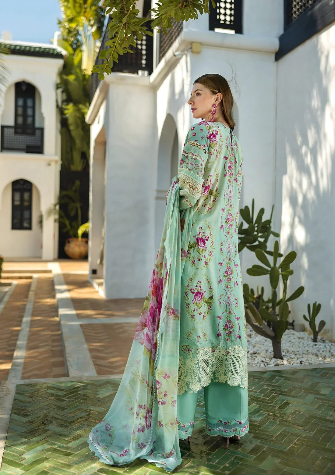 ELAF SIGNATURE COLLECTION 2025 ETS-03A TURQUOISE - EMBROIDERED LAWN COLLECTION