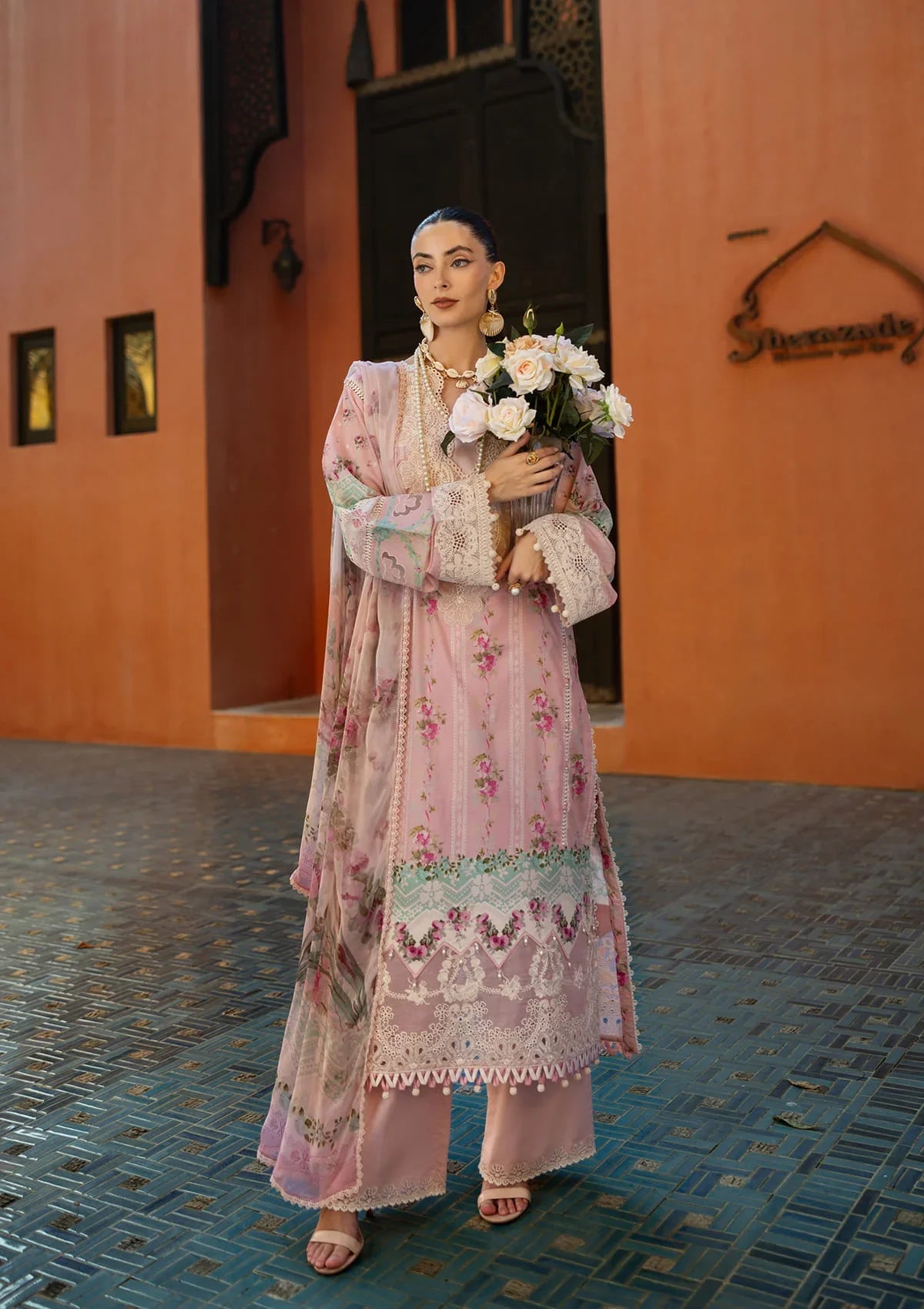 ELAF SIGNATURE COLLECTION 2025 ETS-01B PINK PETAL - EMBROIDERED LAWN COLLECTION