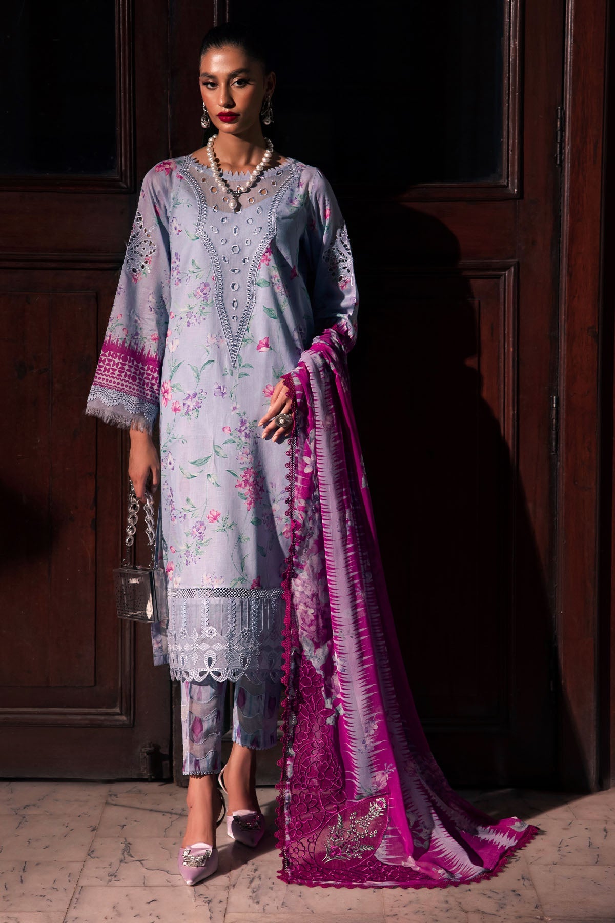 Nureh Glam Girl Unstitched Embroidered GL-17  Printed Lawn Collection 2025