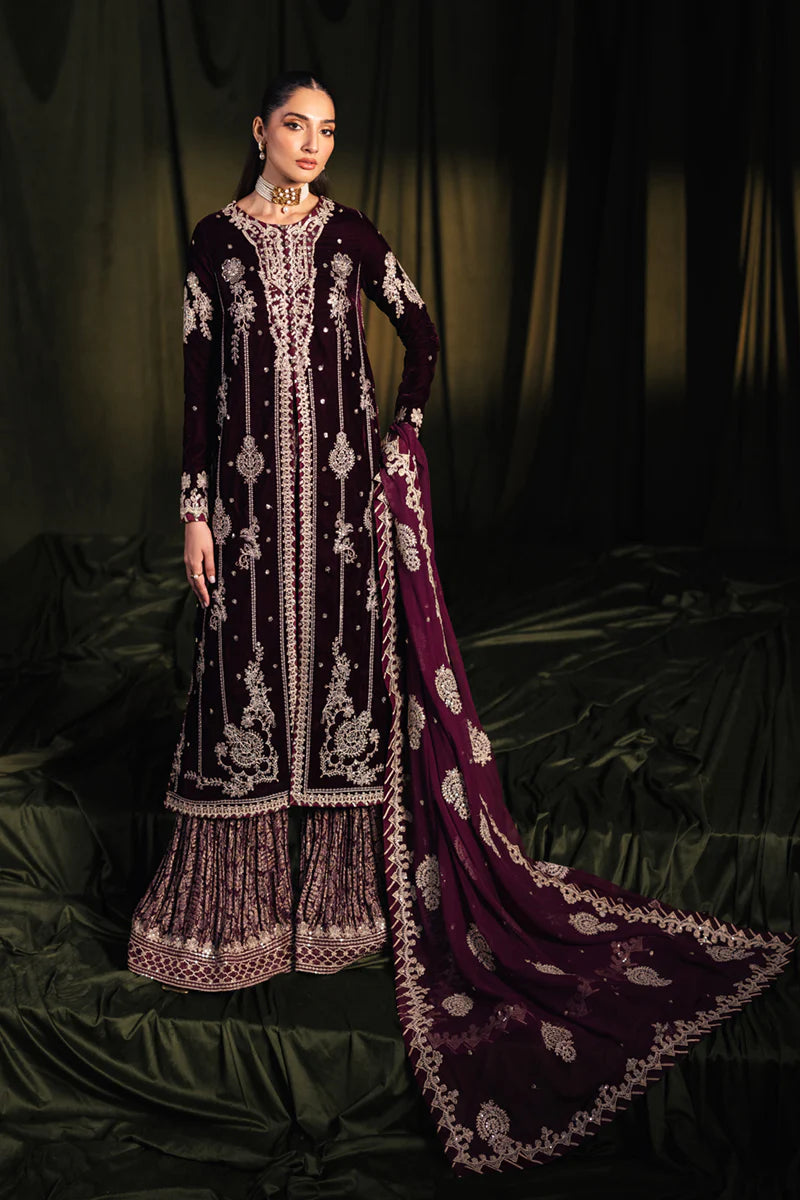 Qalamkar Unstitched Velvet Edit 2024 Amani