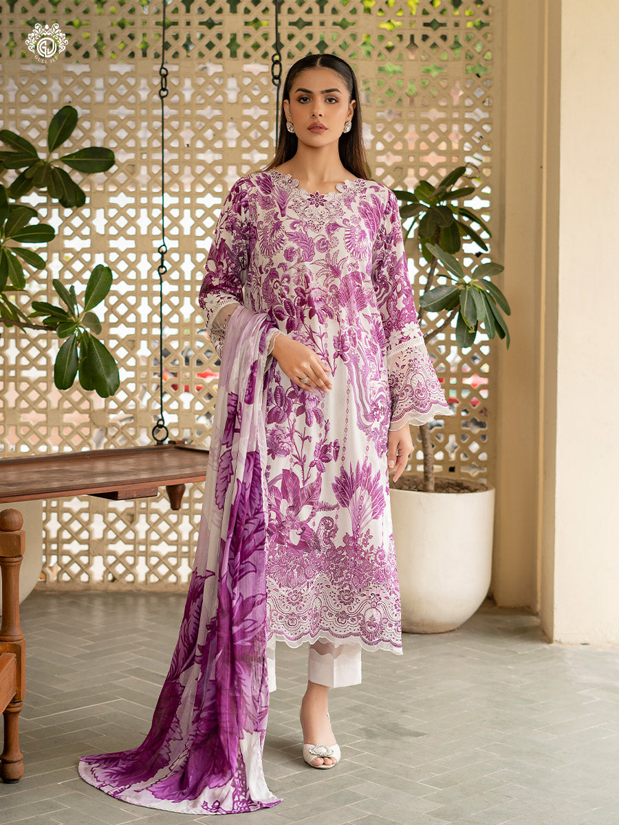 Gulljee Kroma GKRM2402A8 | Embroidered Unstitched 3 Piece Collection