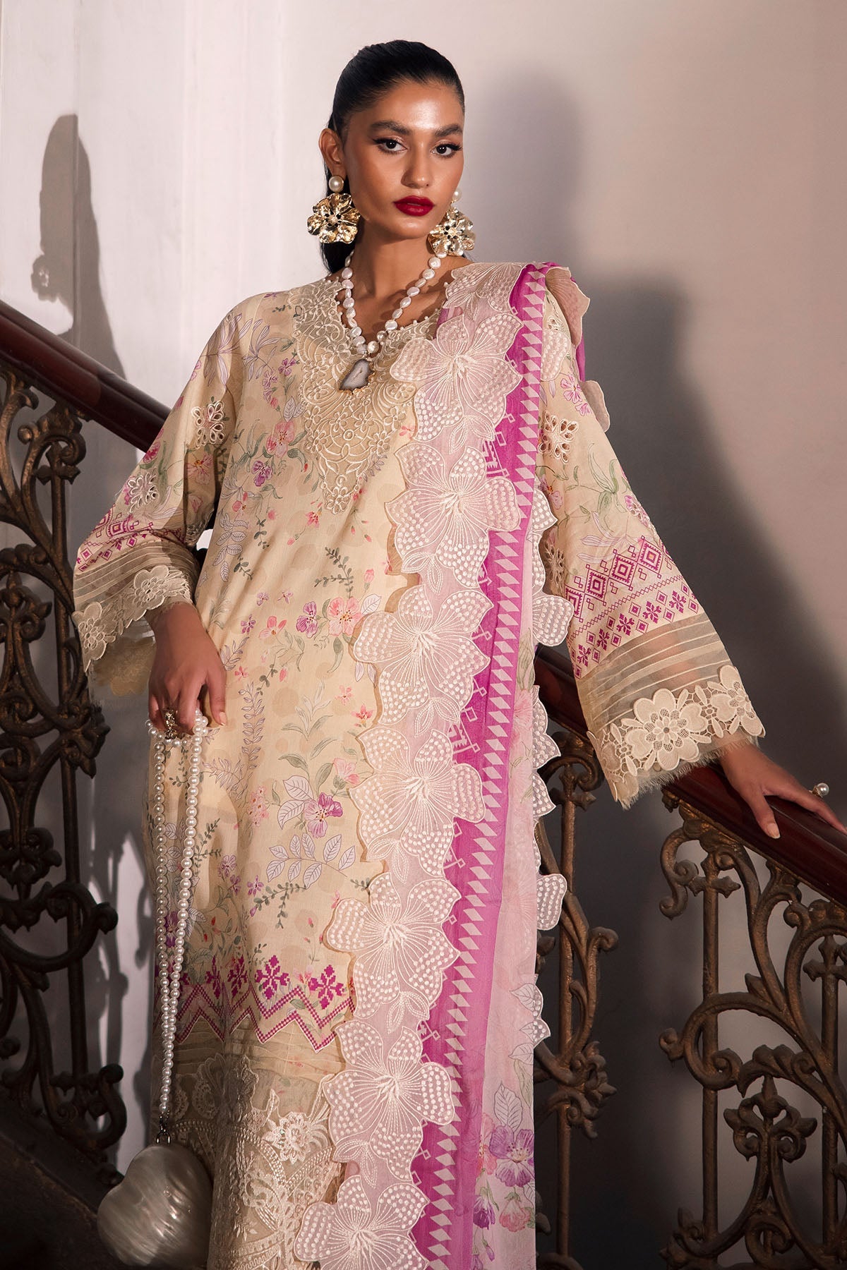 Nureh Glam Girl Unstitched Embroidered GL-14 Printed Lawn Collection 2025