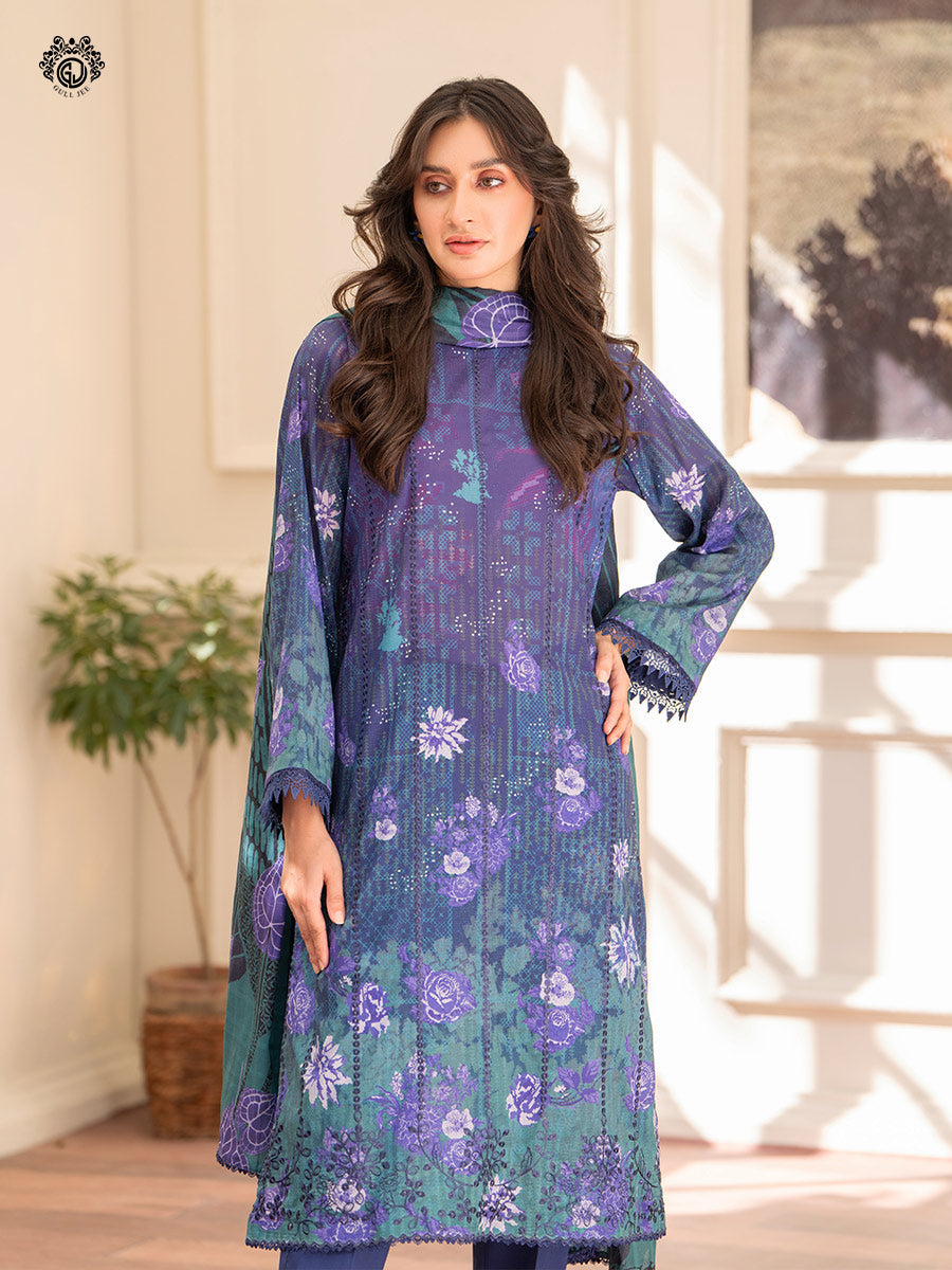 Gulljee Kroma GKRM2401A11 | Embroidered Unstitched 3 Piece Collection