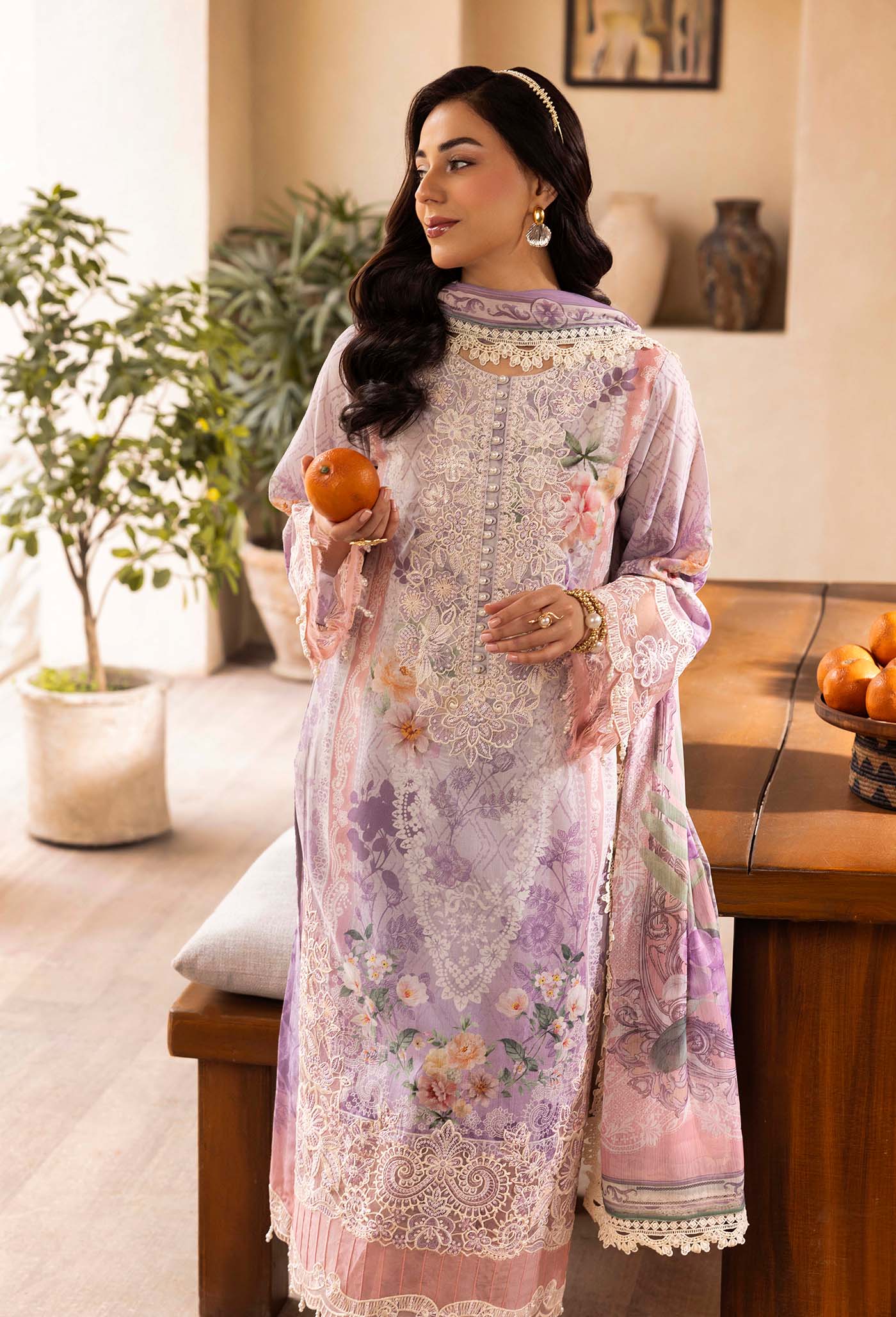 Adan's Libas Chantelle Print Lawn with Pure Bamberg Chiffon Dupatta 2025 CHANTELLE 99959 Design 10