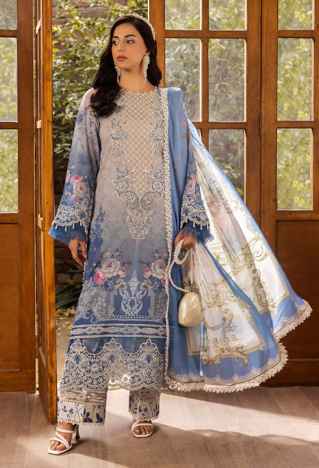 Adan's Libas Chantelle Print Lawn with Pure Bamberg Chiffon Dupatta 2025 CHANTELLE 99958 Design 09