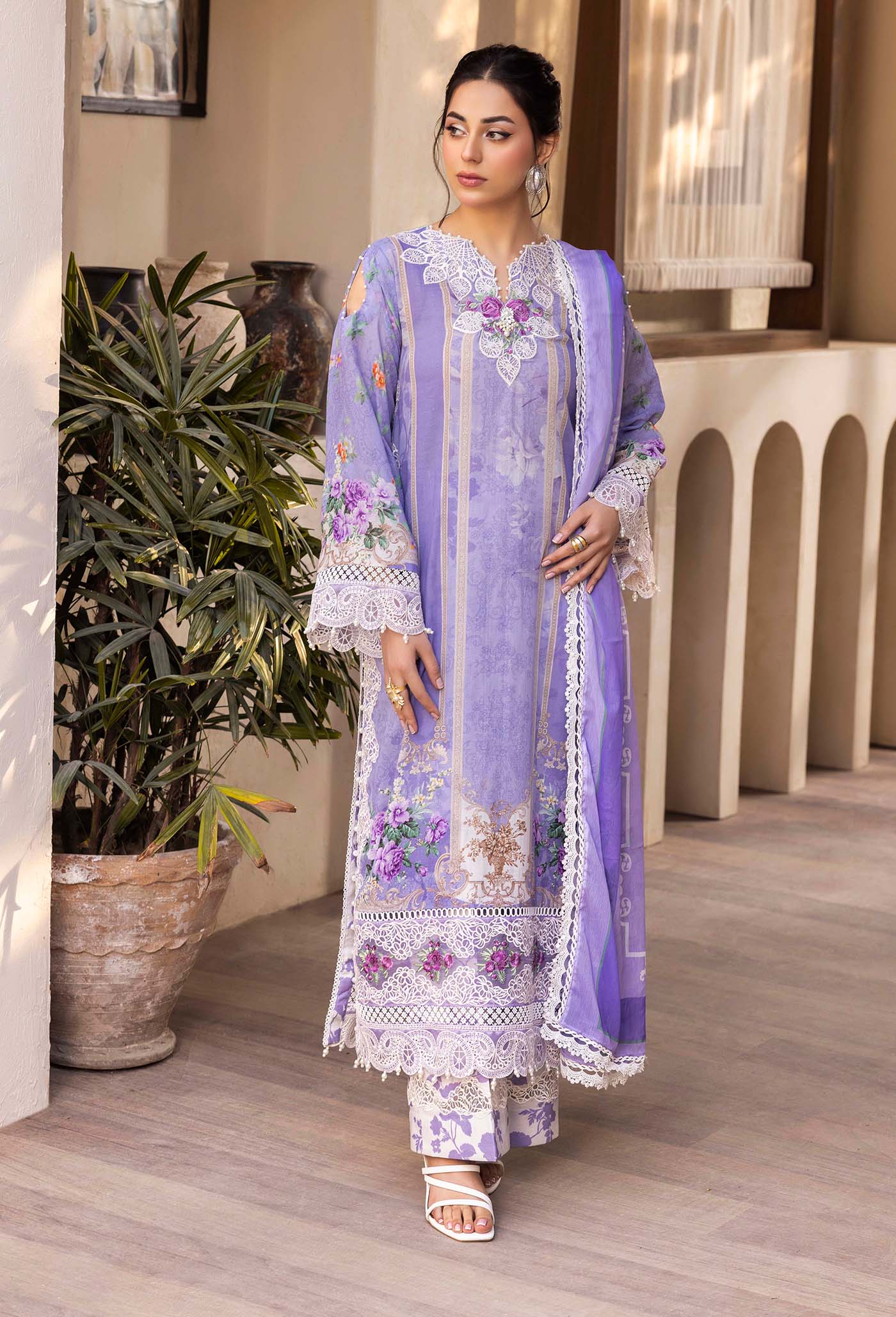 Adan's Libas Chantelle Print Lawn with Pure Bamberg Chiffon Dupatta 2025 CHANTELLE 99953 Design 04