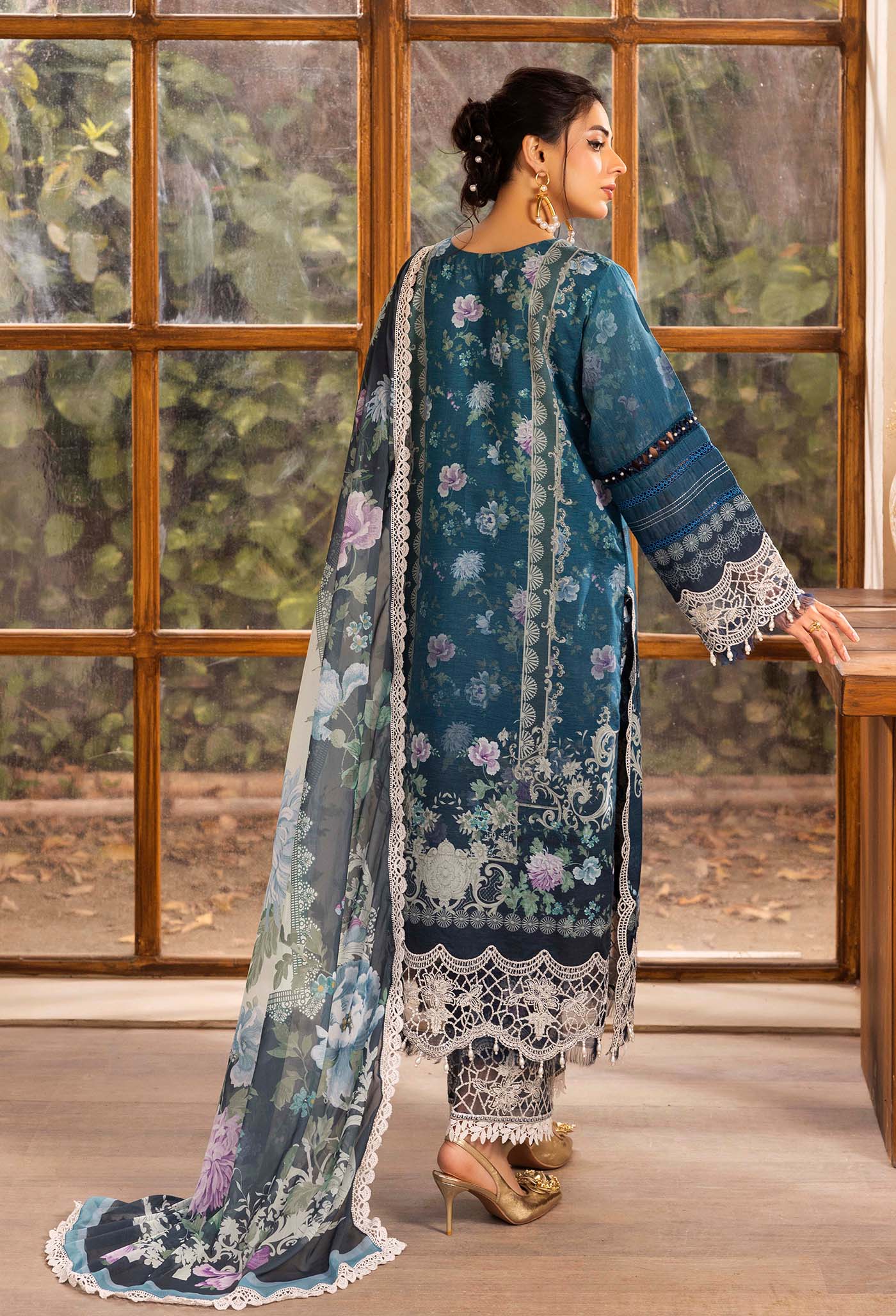 Adan's Libas Chantelle Print Lawn with Pure Bamberg Chiffon Dupatta 2025 CHANTELLE 99952 Design 03