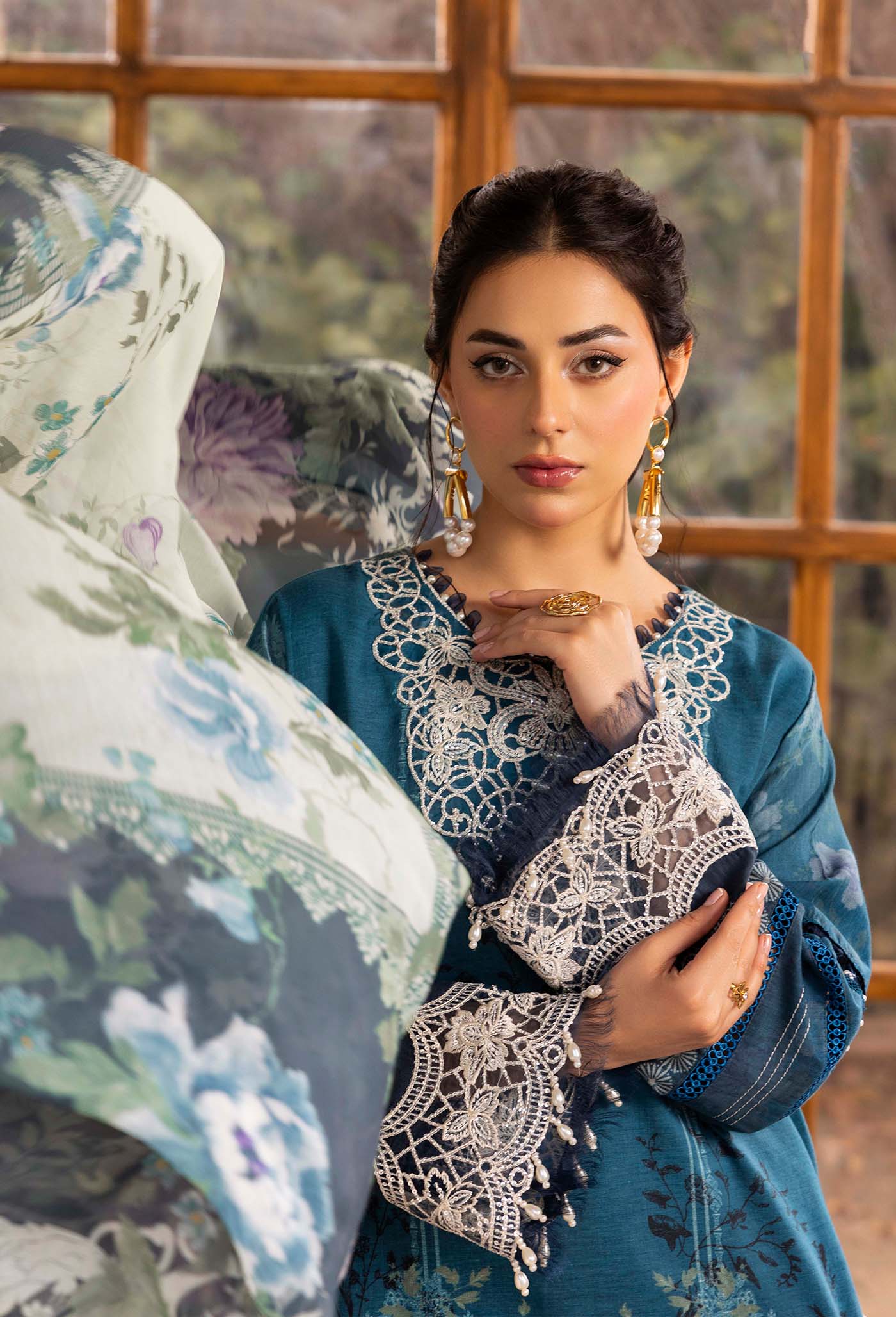 Adan's Libas Chantelle Print Lawn with Pure Bamberg Chiffon Dupatta 2025 CHANTELLE 99952 Design 03