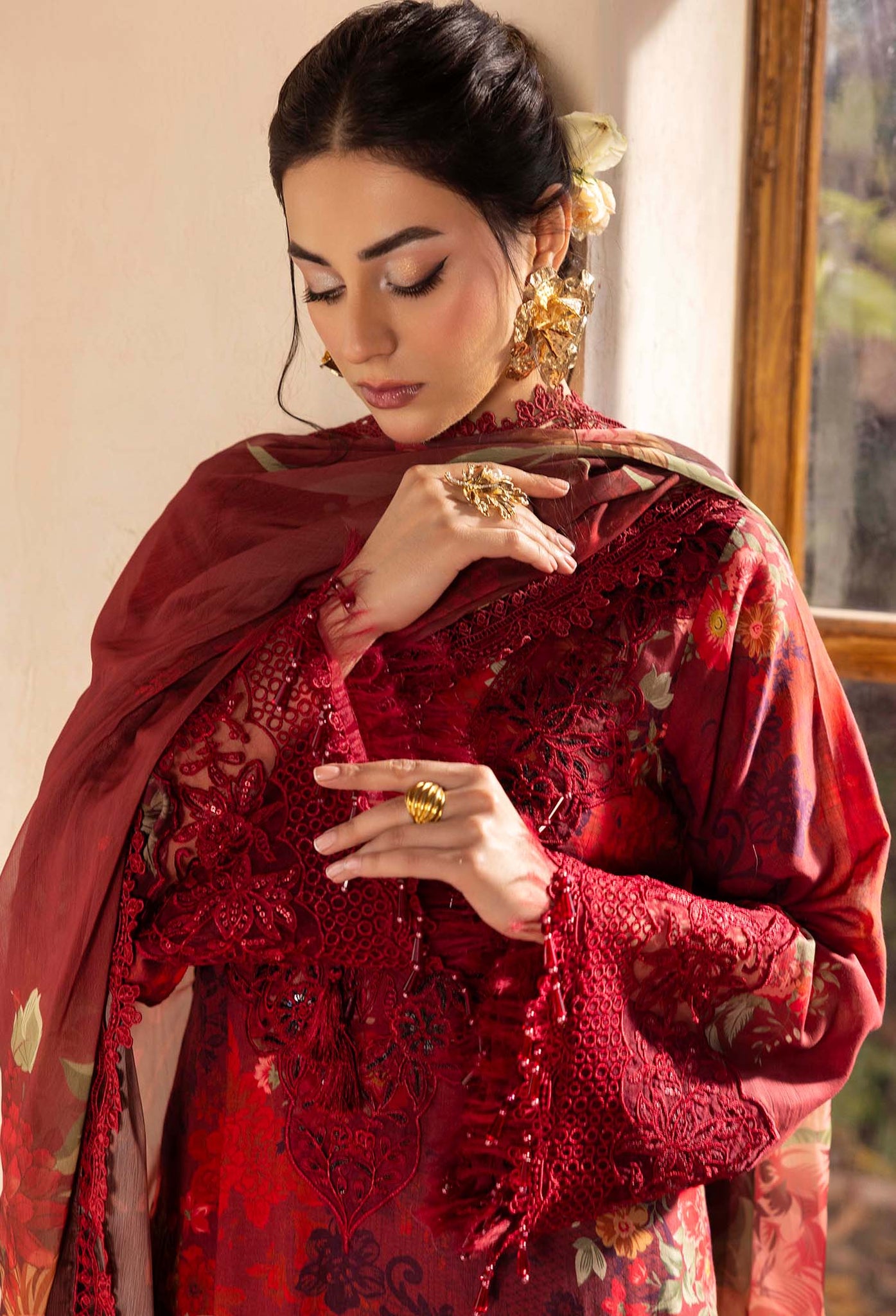 Adan's Libas Chantelle Print Lawn with Pure Bamberg Chiffon Dupatta 2025 CHANTELLE 99950 Design 01