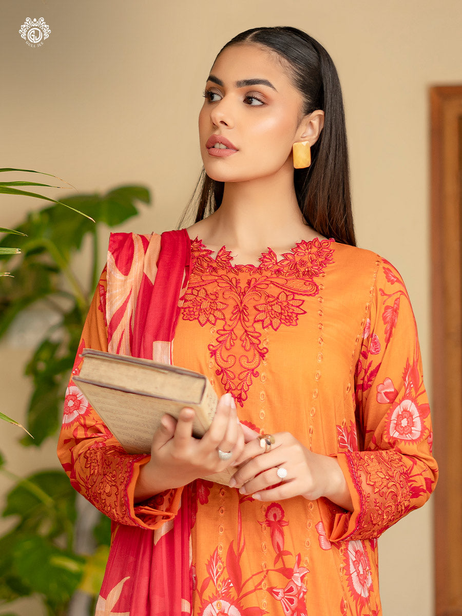 Gulljee Kroma GKRM2402A12 | Embroidered Unstitched 3 Piece Collection