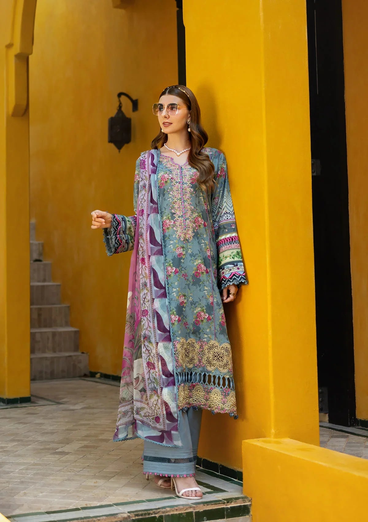 ELAF SIGNATURE COLLECTION 2025 ETS-07B GLORY - EMBROIDERED LAWN COLLECTION