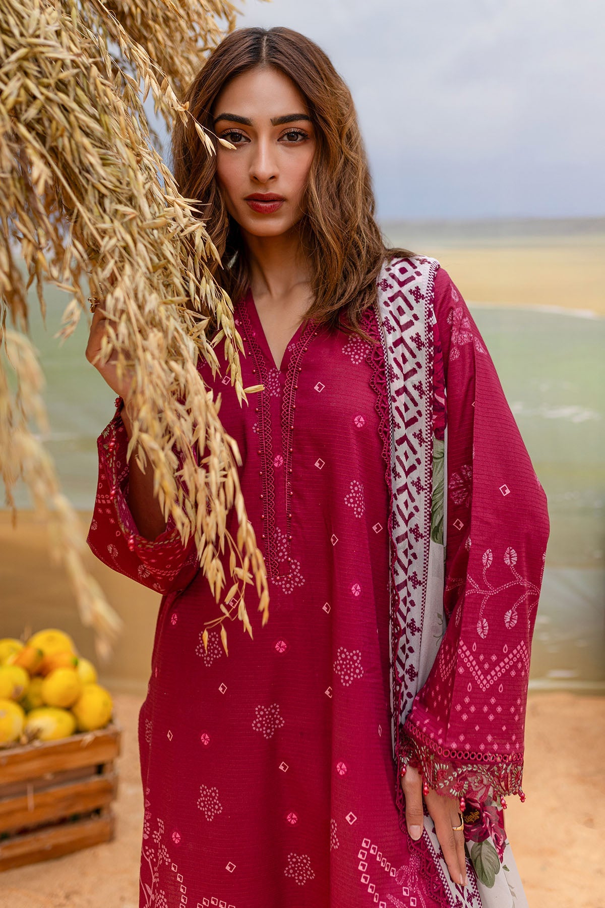 Nureh Gardenia NSG-181 Embroidered Lawn Collection With Embroidered Chiffon Dupatta