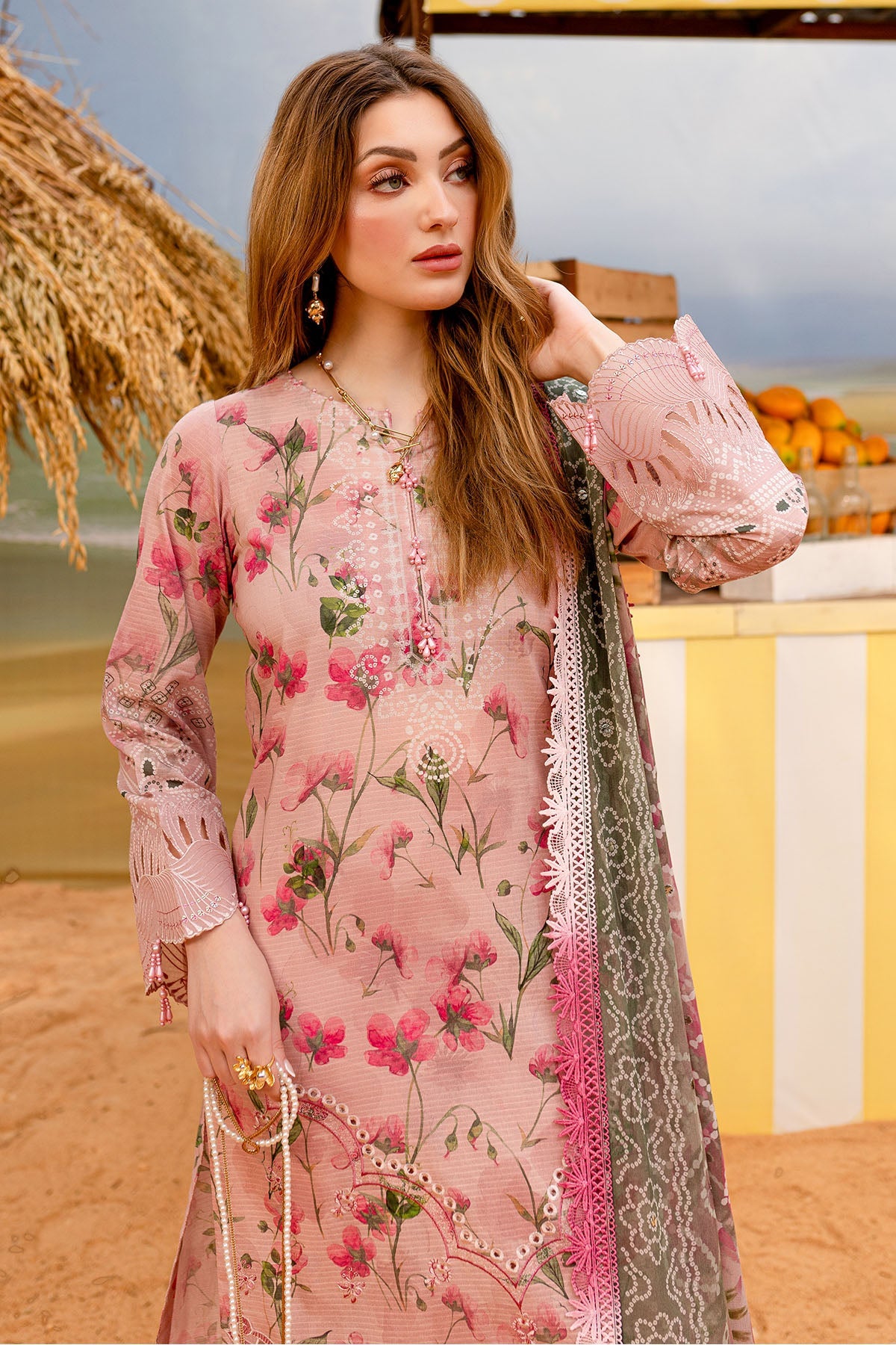 Nureh Gardenia NSG-178 Embroidered Lawn Collection With Embroidered Chiffon Dupatta