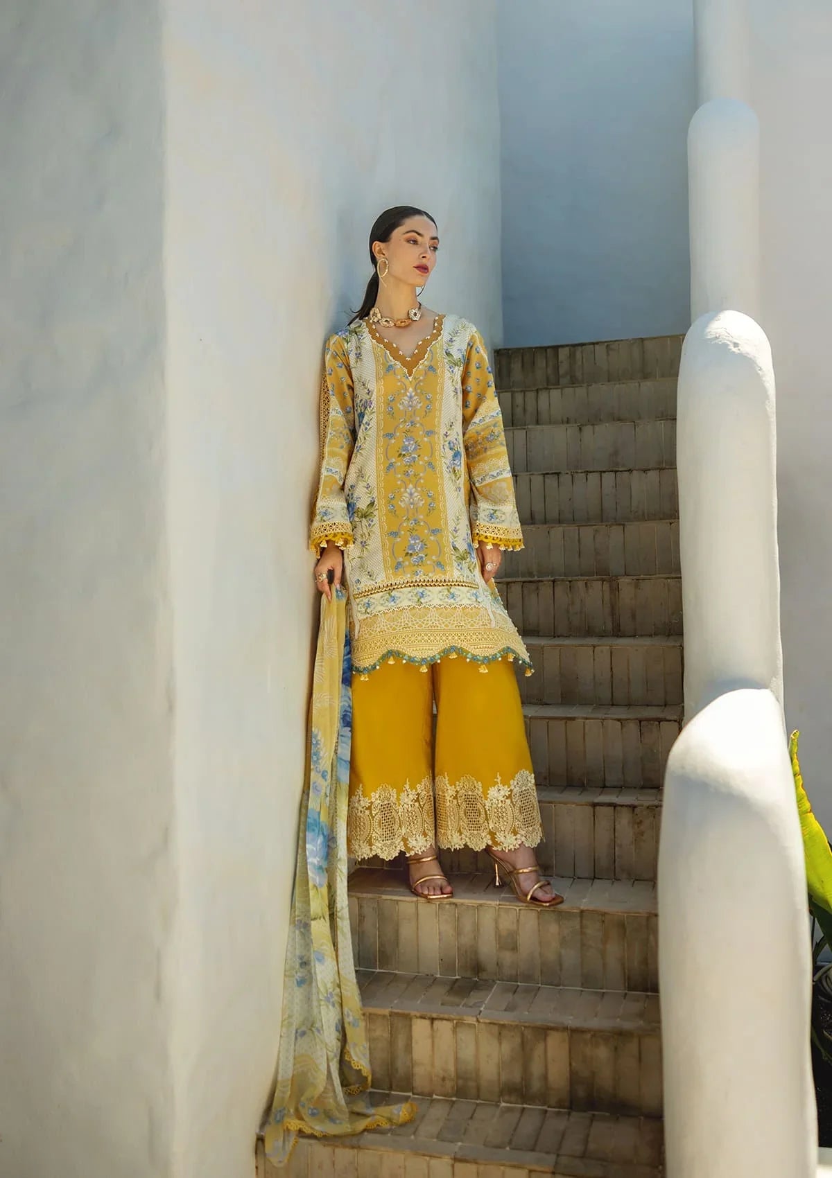 ELAF SIGNATURE COLLECTION 2025 ETS-03B SUNGLOW - EMBROIDERED LAWN COLLECTION