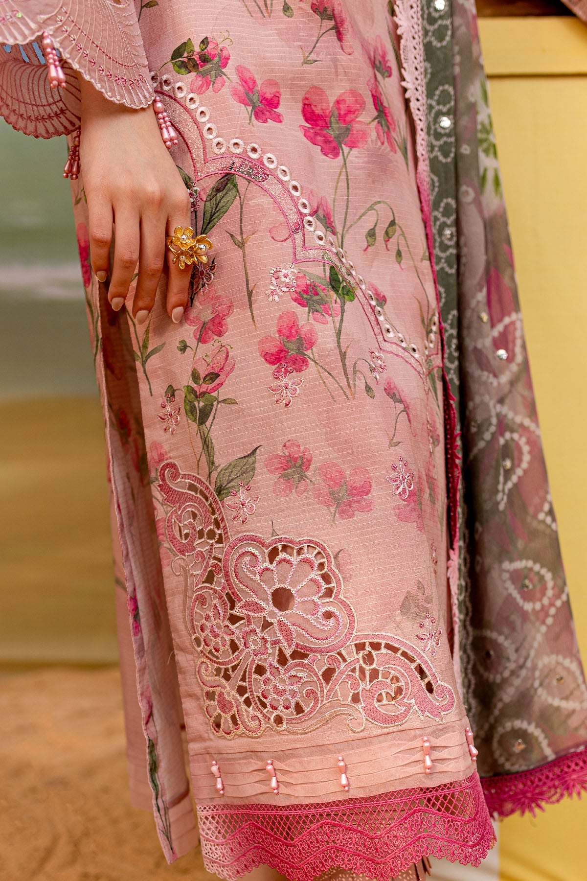 Nureh Gardenia NSG-178 Embroidered Lawn Collection With Embroidered Chiffon Dupatta