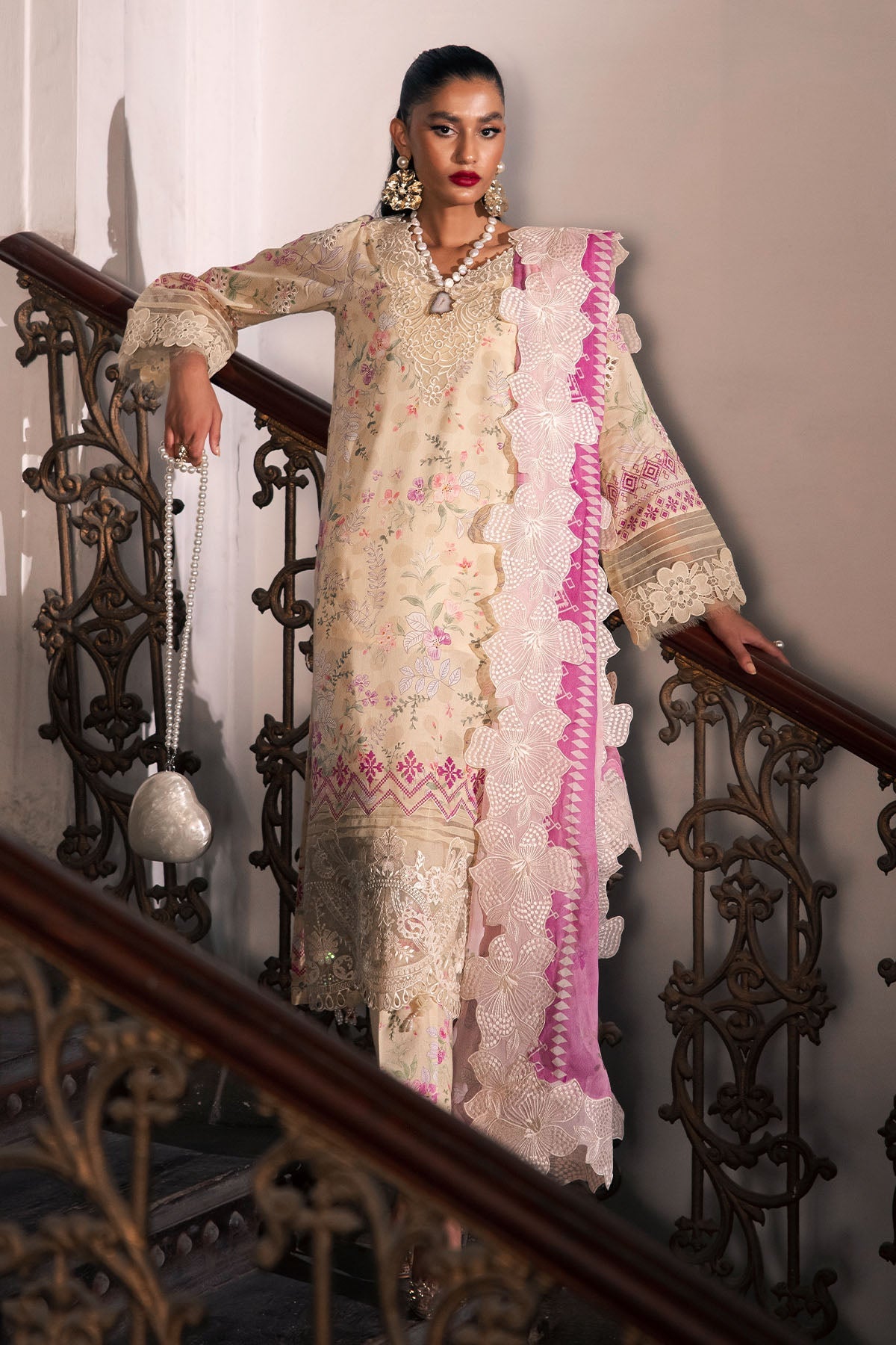 Nureh Glam Girl Unstitched Embroidered GL-14 Printed Lawn Collection 2025