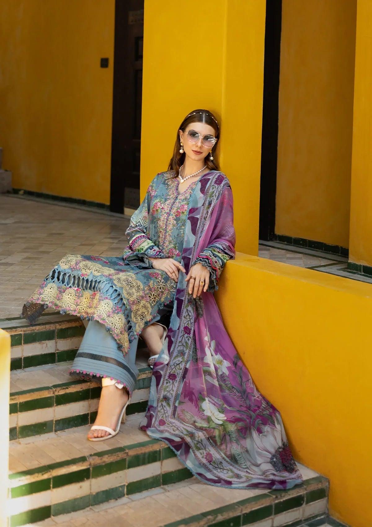 ELAF SIGNATURE COLLECTION 2025 ETS-07B GLORY - EMBROIDERED LAWN COLLECTION