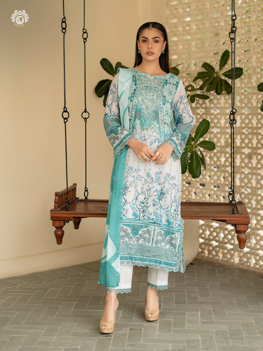 Gulljee Kroma GKRM2402A3 | Embroidered Unstitched 3 Piece Collection