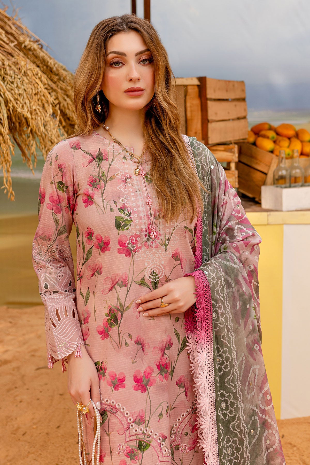 Nureh Gardenia NSG-178 Embroidered Lawn Collection With Embroidered Chiffon Dupatta