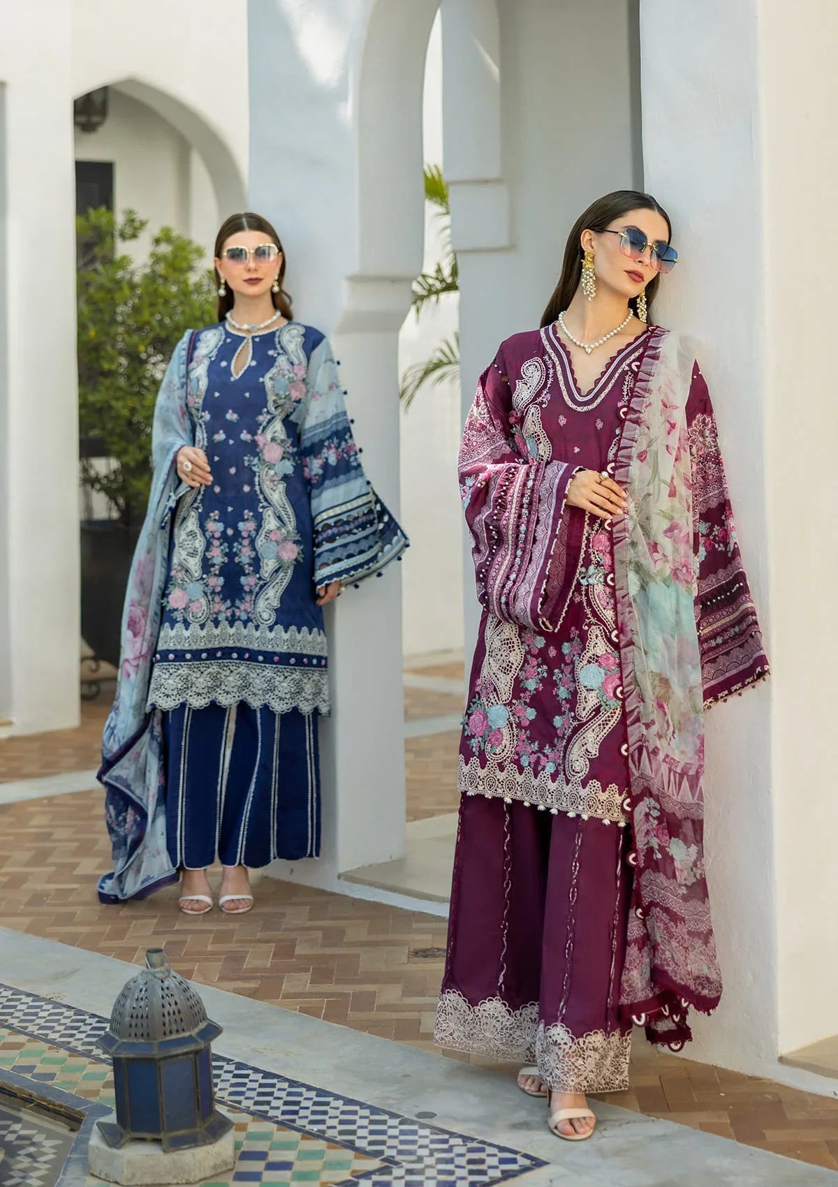 ELAF SIGNATURE COLLECTION 2025 ETS-06A LONDON BLUES - EMBROIDERED LAWN COLLECTION