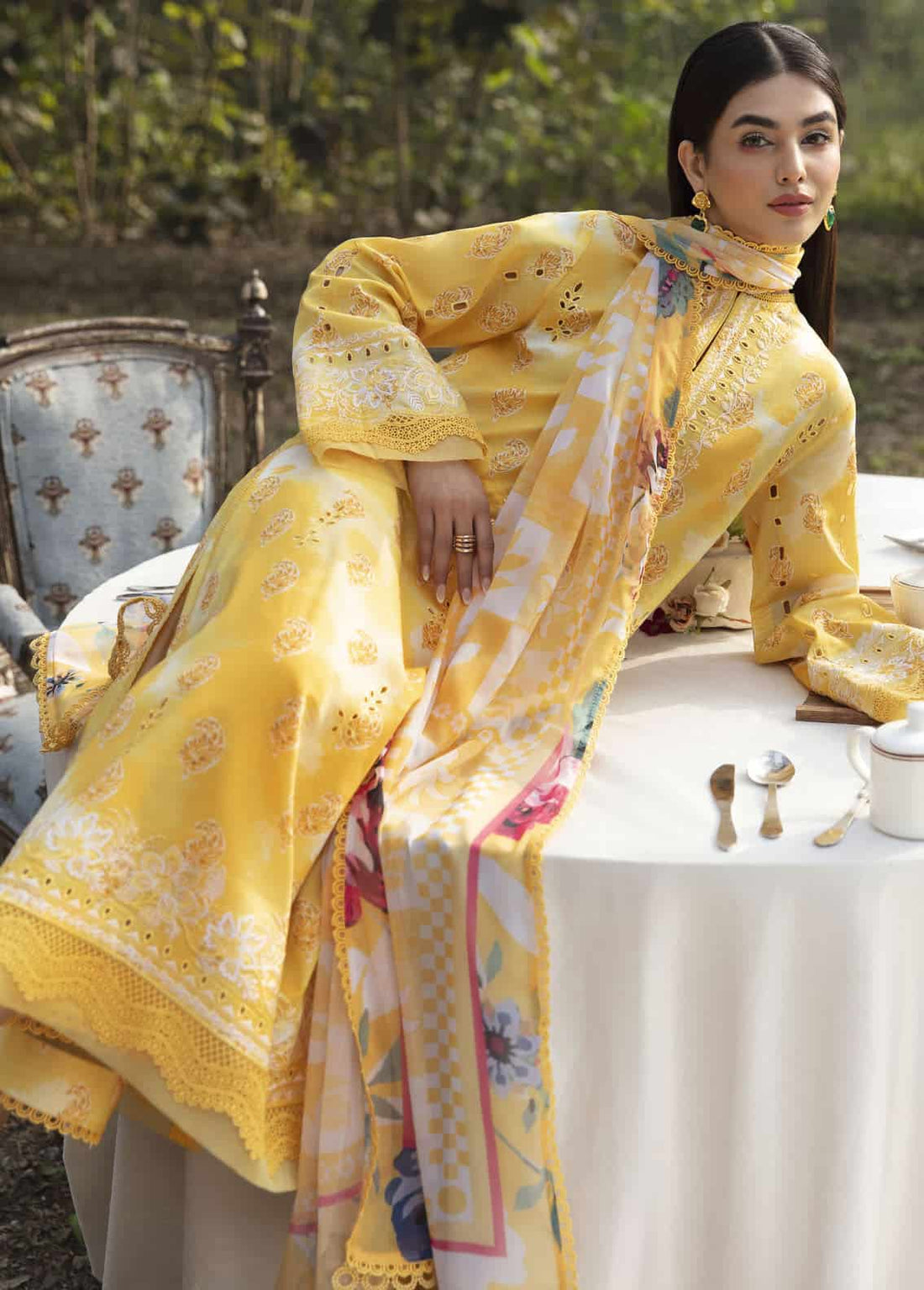 Ayzel Unstitched Summer Dream Lawn Collection Daffodil