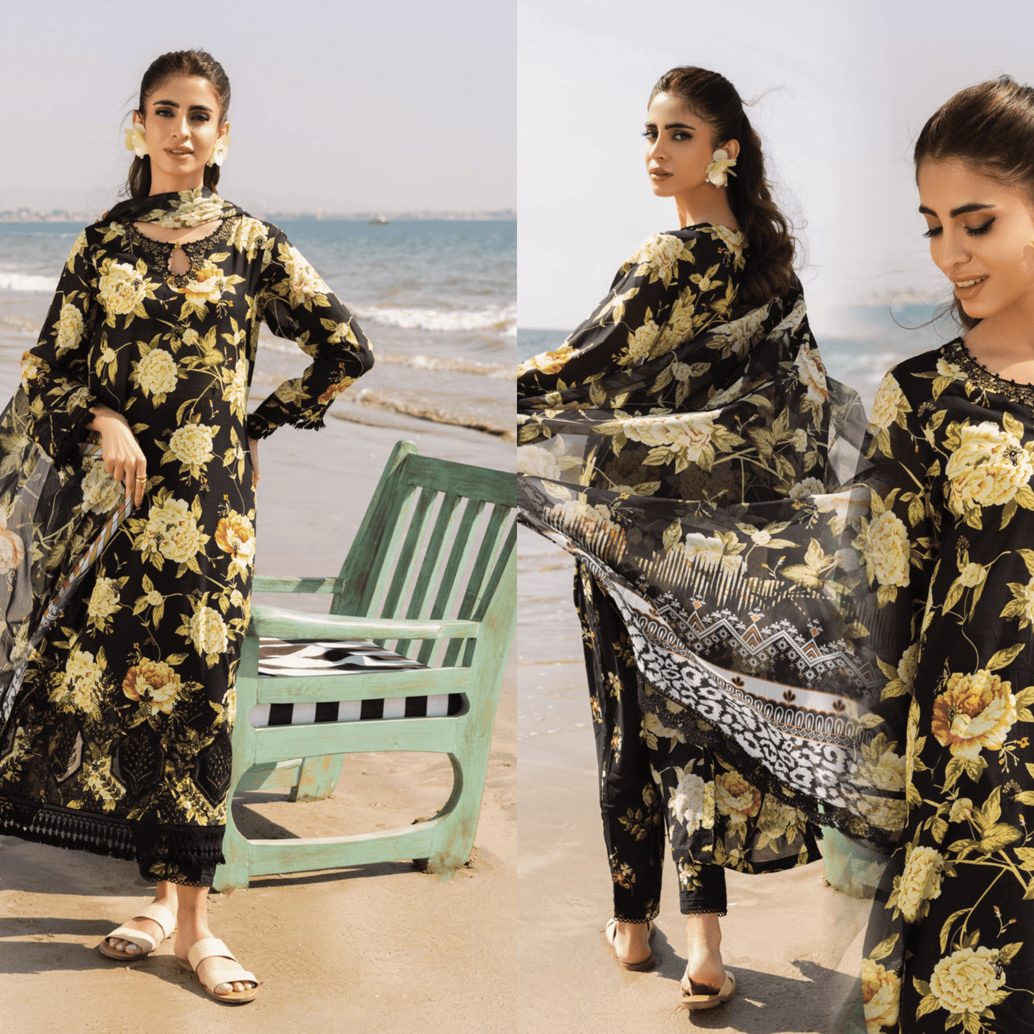 (Pre- Order) AAFREEN AF - 169 RIAZ ARTS EMBROIDERED LASER CUT LAWN WITH PRINTED CHIFFON DUPATTA