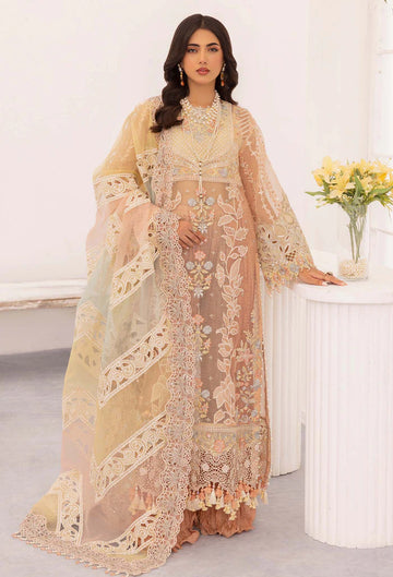 Adan Libas Unstitched Chantelle Chiffion Collection 2024 Blush Opal