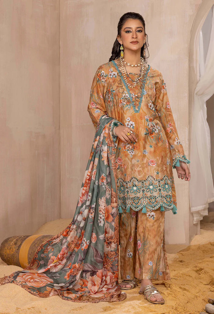 Adan Libas Unstitched  Printkari Lawn 2024  5687