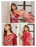 ZA Clothing Bariya Embroidered Semi Stitched Lawn- Ruby Radiance 03