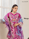 ZA Clothing Bariya Embroidered Semi Stitched Lawn- Serene Orchid 04