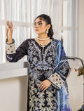 ZA Clothing Bariya Embroidered Semi Stitched Lawn- Charcoal Grace 05