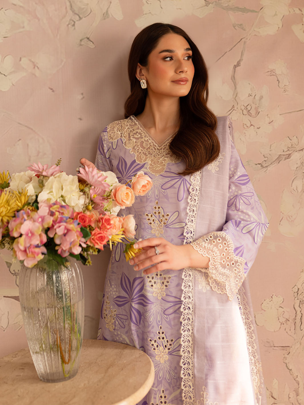 Mahnur Leila Printkari LP - 04 | 3 PC Lawn Periwinkle