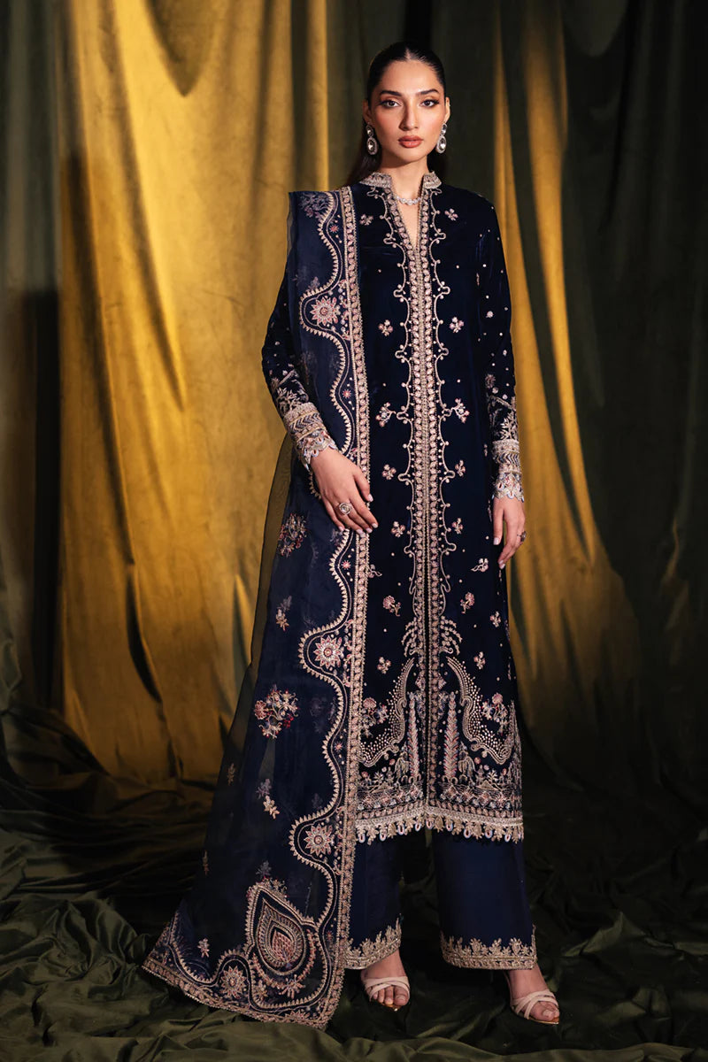 Qalamkar Unstitched Velvet Edit 2024 DALIA