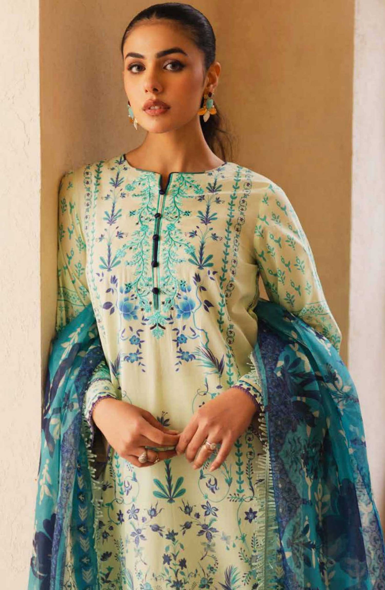 Freesia Zen LINA Embroidered Lawn Collection 2025