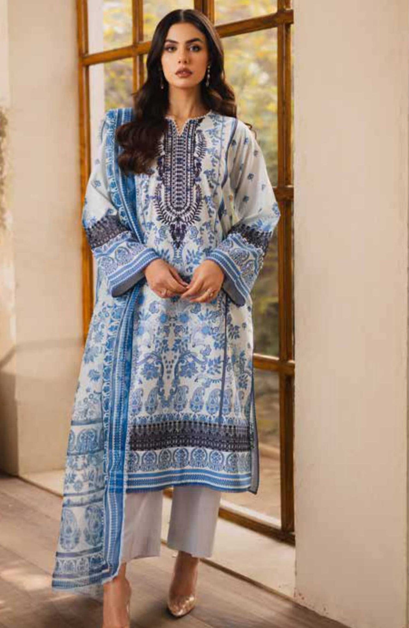 Freesia Zen LUNA Embroidered Lawn Collection 2025