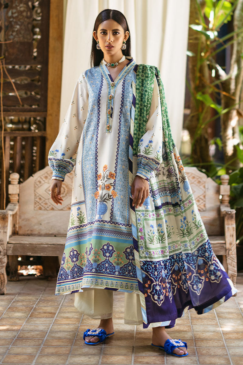 Mushq Unstitched Nirvana Silk Edit – Azure