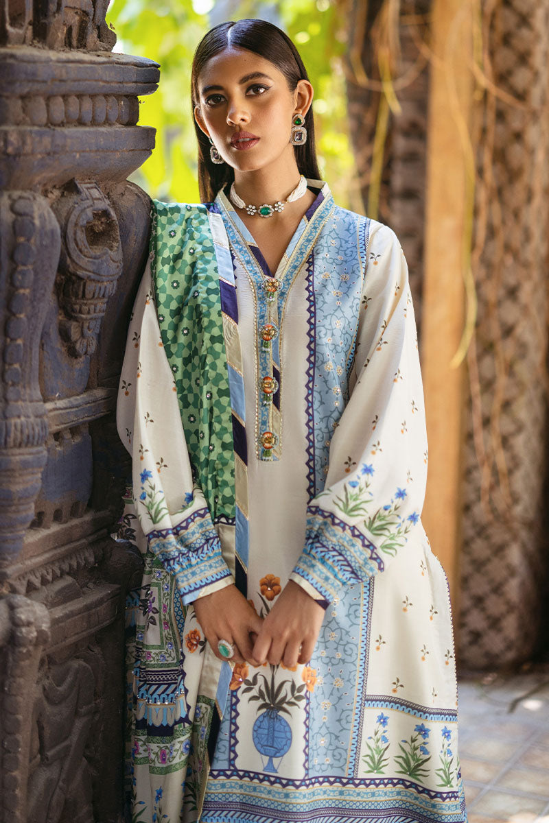 Mushq Unstitched Nirvana Silk Edit – Azure