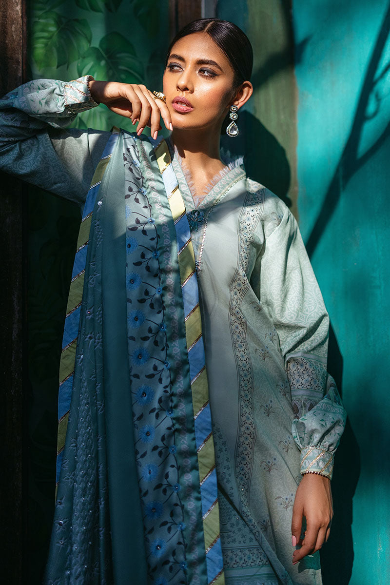 Mushq Unstitched  Nirvana Silk Edit – Cerulean